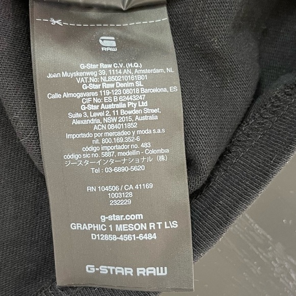 G-Star Graphic 1 Meson Ribbed Long Necked Shirt - Picture 7 of 7